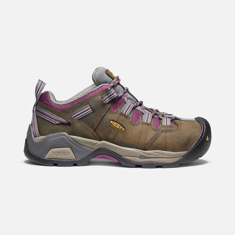 Keen Detroit XT Steel Toe Sicherheitsschuhe Damen DE-37810 Cascade Brown /Amaranth - Keen Damenschuh